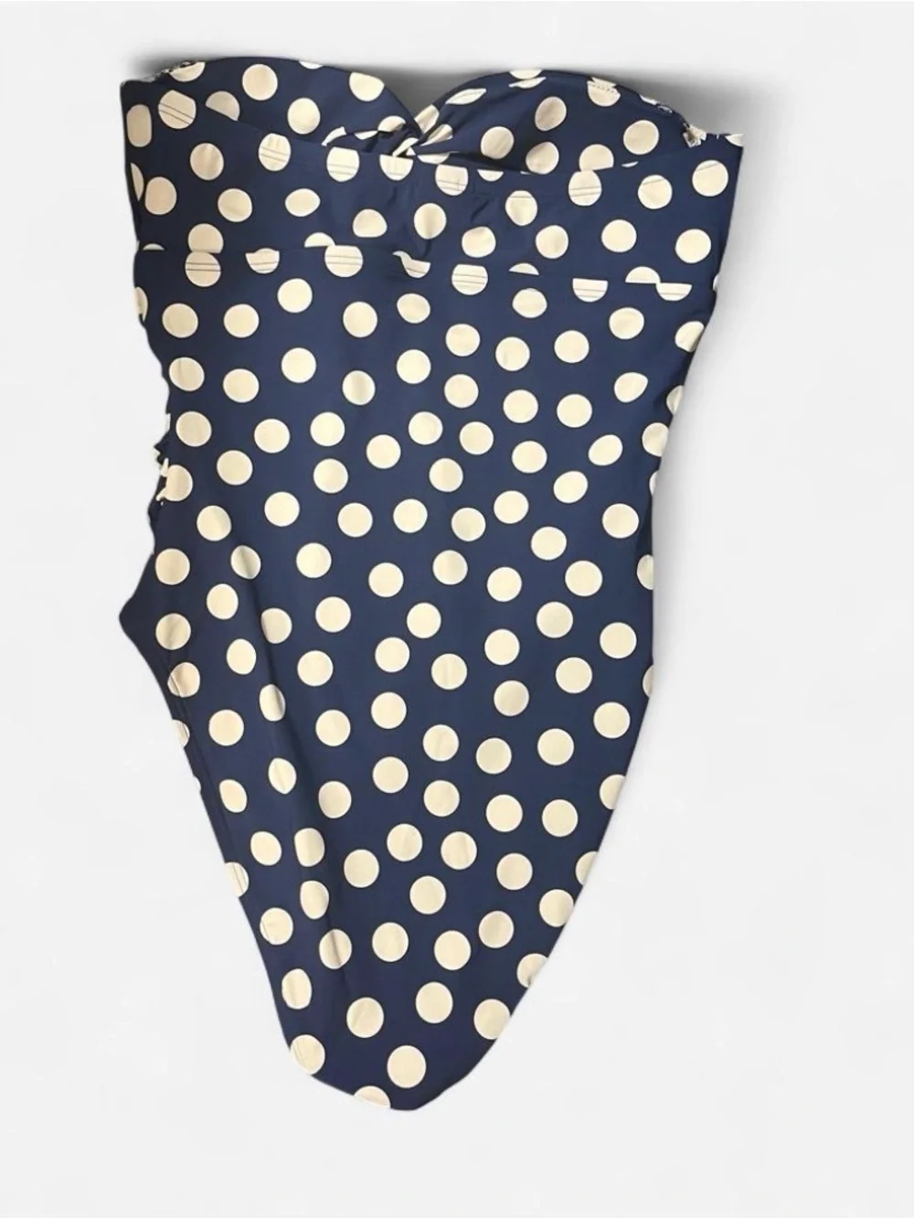 J crew strapless polka dot one piece swimsuit